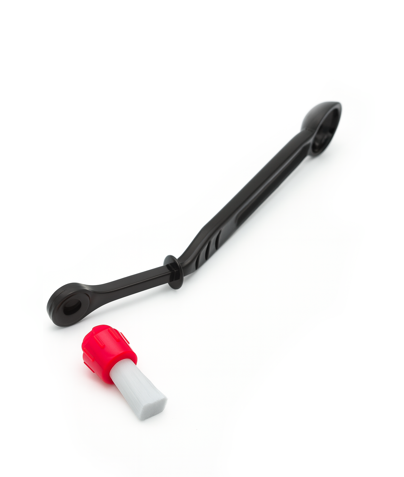 Group cleaning brush with integrated cleaning dozer