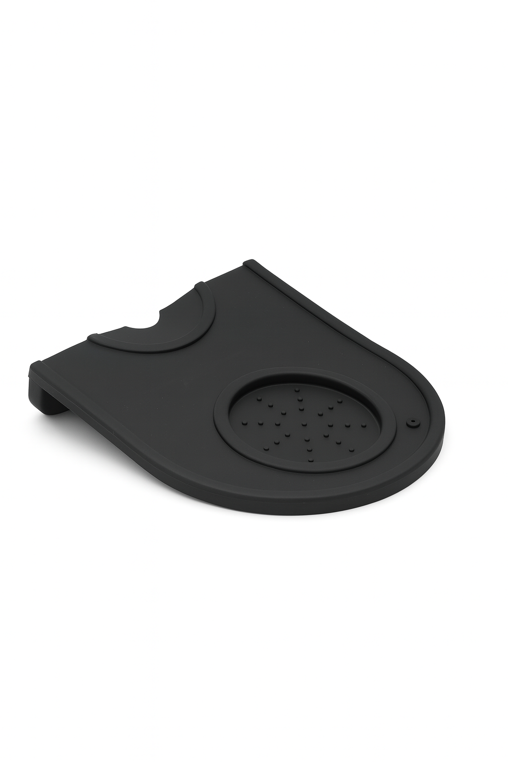 Coffee tamper mat black anti slip corner