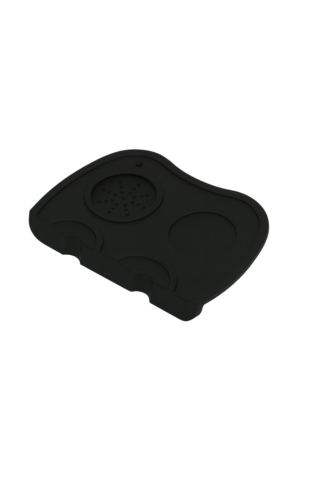 Coffee tamper mat black anti slip corner