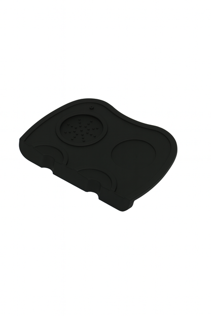 Coffee tamper mat black anti slip corner