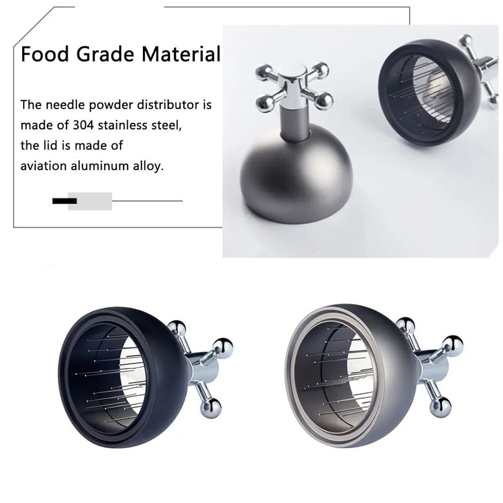 PROTAGONISTA Proffesional coffee tamper with rotating handle for coffee powder stirring