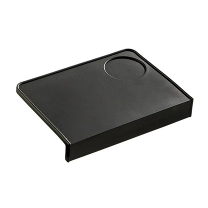 Coffee tamper mat black anti slip corner